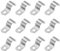 PATIKIL 14mm Rigid Pipe Strap, 12 Pcs 304 Stainless Steel Conduit Clamp 1 Hole Thicken U Bracket Pipe Clamp Tube Strap for Pipe Cable Wire Fixing, (5/9)