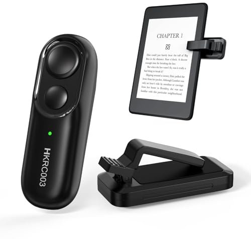Tourne Page pour Kindle Paperwhite Oasis, Telecommande Kindle à Distance pour Liseuses, RF Kindle Page Turner pour Scribe, Remote Control Page Turner pour Téléphone Tablette pour Prendre des Photos