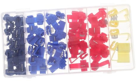 Didiseaon 65pcs Quick Splice Wire Connectors Terminal Clamp Box t Tap Crimp Connectors Insulated Wire Terminals for Home Industrial Projects