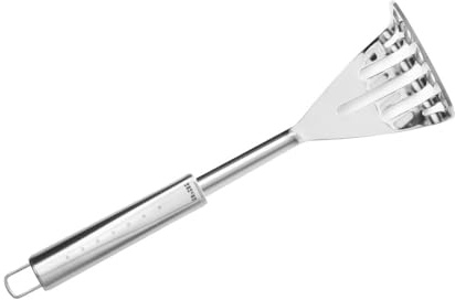 Kartoffelpresse aus Edelstahl, 28 cm, ideal zum Pürieren, Zerkleinern von Lebensmitteln und zur Zubereitung von cremigen Rezepten.