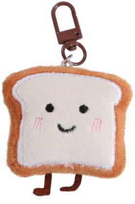 Plüsch- und Toast-Schlüsselanhänger, brot-Cartoon-Niedlichkeiten