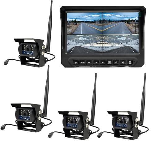 PNI TRK504 wireless video surveillance kit for truck DVR with LCD monitor and 4 cameras