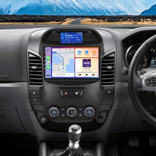 4G+64G Android 13 Car Stereo For Ford Ranger PX 2011-2015 Double Din Car Radio Receiver with 9 Inch Touchscreen with Carplay Android Auto GPS Bluetooth WiFi FM RDS SWC Reversing Camera Mic
