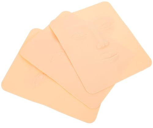 Sewroro 3 Stück 3d Silikon Gesicht Übungshaut zum Schminken Üben Facial Praxis Haut Langlebig Wiederverwendbar für Beauty Ausbildung und Salon