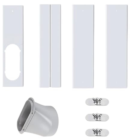 Kit de Fenêtre pour Climatiseur Portable pour Conduits d'Échappement, Kit de Ventilation Universel Robuste et Léger en PVC Étanchéité Réglable et Robuste, Joint de Fenêtre Coulissant