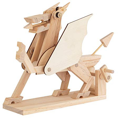TIMBERKITS Dragon Automata Fabelwesen Mechanisches Holzpuzzle-Modellbausatz, Holz