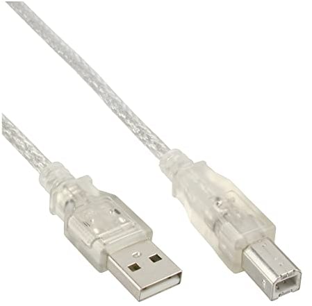 InLine 34557T - Cable USB 2.0 (Conector A a Conector B, 7 m), Transparente