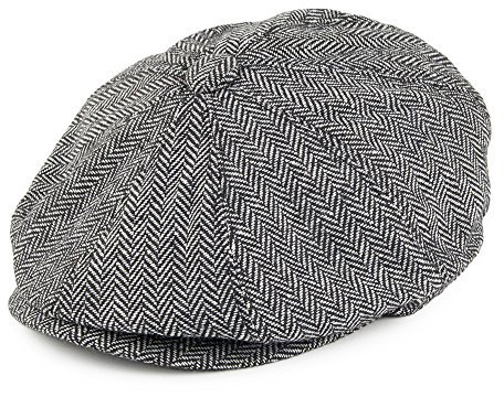 Jaxon & James Ballonmütze in Fischgrätmuster - Grau - S