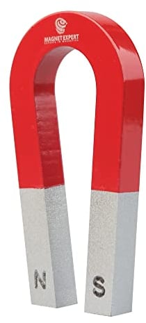 Traditional Alnico Horseshoe Magnet for Science, Education, Experiments, Students, and Teachers - 1kg Pull - 75mm x 39mm x 8mm