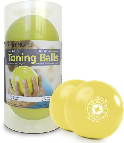 STOTT PILATES Zwei Pack Toning Ball, zitronengelb, 2-Pound