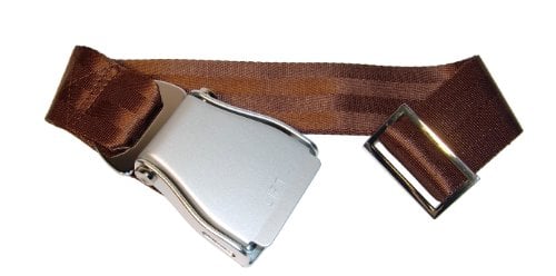 Skybelt Flugzeuggürtel Silber/Braun Gürtel