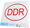 INDIGOS UG Aufkleber - Autoaufkleber - JDM - Die Cut - Auto - 160x110 mm - DDR - rot - Heckscheibe - Heckscheibenaufkleber - Sticker - Tuning