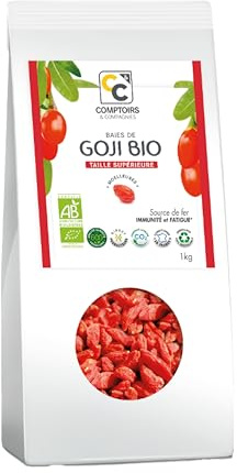 COMPTOIRS ET COMPAGNIES - Baies de Goji Bio - Naturellement Source de Fer - Immunité et Fatigue - 1 kg