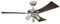 Westinghouse Lighting Audubon 7211940 Deckenventilator, A++ to E, Metall, GU10, gebürstetes nickel, 122 x 122 x 39 cm