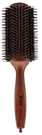 Evo spike nylon pin bristle radial brush 38mm I Stylingbürste mit Wildschweinborsten für schnelles und einfaches föhnen I Haarbürste Frauen, Damen und Herren I aus zertifiziertem Holz hergestellt