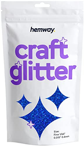 Hemway Craft Glitter - Sapphire Blue Holographic | Fine Metallic Sequin Flakes for Resin & Epoxy Crafts | Supplies for Tumblers, Cards, Jewellery, Candle, Hair, Face, Body & Nail Art | 100 g