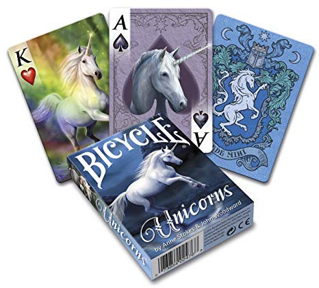 Fournier 1042740 Unicorns, by Anne Stokes Fantasy Poker Kartendeck für Sammler, Mehrfarbig