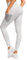 Queenieke Yoga-Leggings für Damen, hohe Taille, Bauchkontrolle mit 3 Taschen, 60127B, Farbe: Schwarzweiß, Mittel