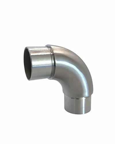Coude inox 90° arrondi - AISI 304 Brossé - pour intérieur, 42.4 mm