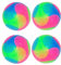 FineInno 4 pcs Blinkender Ball Hundespielzeug Ball Hundeball Leuchtend Glow Ball Hundespielball Ball Spielzeug für Hundes und Reinigen Sie Ihre Zähne (4 Stück Glatte Kugeln)