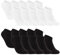 10 | 20 | 30 Paar Sneaker Socken Herren Damen Schwarz Weiß Grau Baumwolle 16900 (10x Schwarz + 10x Weiß 47-50)