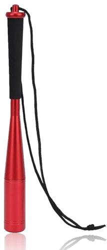Aluminum Alloy Fishing Bat, Fishing Knock Hammer Fish Whacker Fishing Bat Tool Multi-Tools Fly Fishing Priest with Soft Handle for Fish(Red)