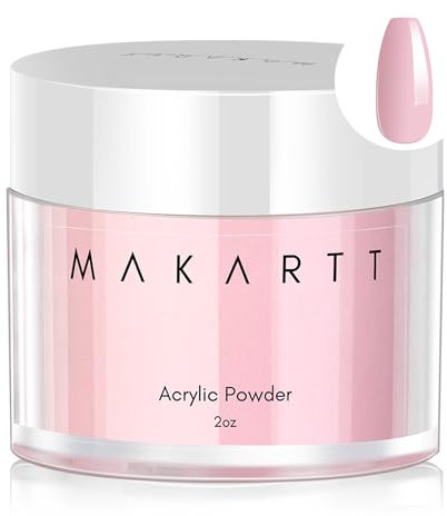Makartt Acrylic Powder - 56g Professional Polymer Nail Acrylic Powder for Nails Extension, Nails Decoration, Nail Carving, French Manicure, 3D Art for Gel