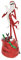 Enesco Disney Showcase The Nightmare Before Christmas Santa Jack Skellington Figur, 21,6 cm, Mehrfarbig