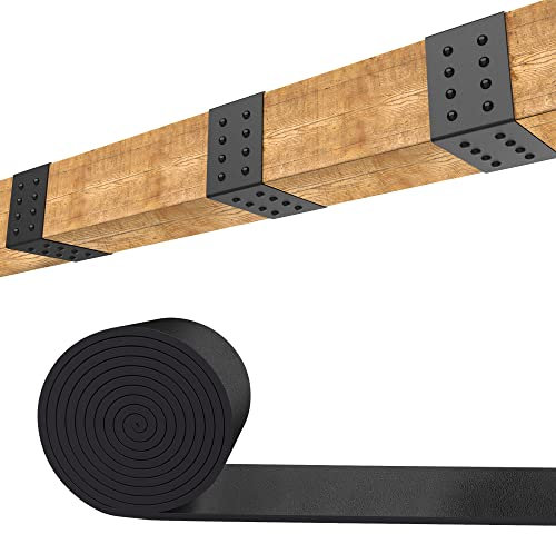 1,5 m langes Kunstholz-Balkenband, flexibler Balken-Spalt, Holzbalken-Metall-Optik, architektonische Produkte für Kunstholzbalken, Deckenbalken und Kabinenläden-Zubehör (5,9 cm Breite)