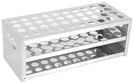 Cremagliera del Supporto del Basamento della Provetta, 40 Posizioni Cremagliera Staccabile del Rack del Tubo della Centrifuga in Acciaio Inossidabile per le Forniture di Chimica (18.5mm/0.73in)