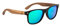 AlpDeer Holz Sonnenbrille Walnuss Damen und Herren UV400 Polarisiert (grün)