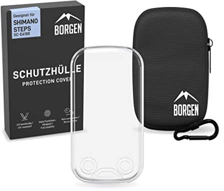 Borgen Electric Bike Display Protector | Suitable for Shimano Steps SC-E-6100 Protective Case | Transparent and Waterproof