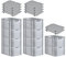 PROREGAL SparSet 10x Eurobox NextGen Grip mit Auflagedeckel & 4 schwarzen Schiebeschnappverschlüssen, HxBxT 32x40x60cm, 65 L, Grau, Griffe offen, Eurobehälter, Transportbox