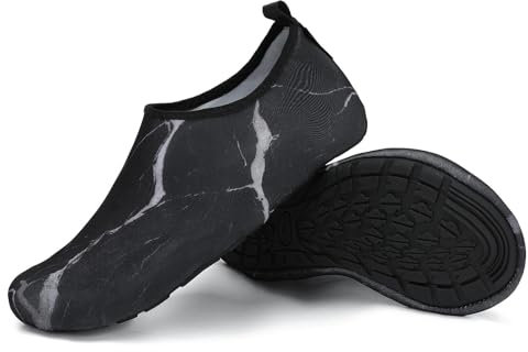 SAGUARO Badeschuhe Herren Wasserschuhe Damen Schwimmschuhe Aquaschuhe Schnell Trocknend Strandschuhe Surfschuhe Leicht Neoprenschuhe Wassersportschuhe Tauchschuhe Ruß Gr. 44/45 EU