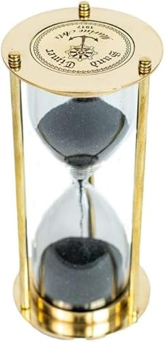 SimbaKart Sanduhr, Vintage Messing Schwarz Sanduhr Ständer, Große Metall Sanduhr 60 Min, Einzigartige Antik 1 Stunde Glas Sanduhr für Zuhause, Büro, Schreibtisch Dekor
