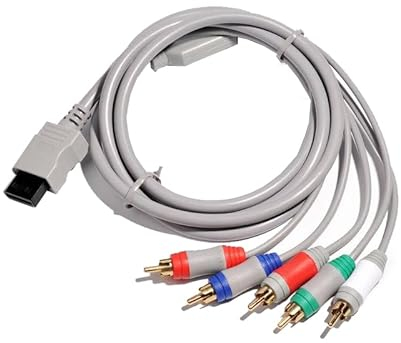 Jerilla Wii Componente Cable a HDTV, Cable de Componentes HD AV, 1.8m Cable de Audio y Vídeo Componente YPbPr Cord Compatible con Nintendo WII Consola, Monitor