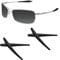 Acefrog 2 Pairs Upgraded Soft Silicone Replacement Temple Sleeve Ear Socks for Oakley Crosshair 2.0 OO4044 Sunglasses, Perfectly Fit, Black