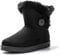 JOMIX Stivali Donna Invernali Bassi con Pelo Stivaletti Pelosi Classici Caldi Comodi e Leggeri Imbottita Pelliccia Sintetica ND6854 (Nero, 37)