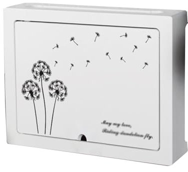 Simple Wifi Wall Racks Box Internet Router Shelf Cable Wire Wall Plug Board Shelf Wall-Mounted WiFi Router Storage Box Socket Shielding Wire Finishing Wire Box,(Size:38*30*9cm,Color:Dandelion no Lock)
