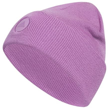 adidas Damen Beanie-Mütze mit breiter Manschette, hohe Passform, warm, doppellagig, für Winter, kaltes Wetter, kaltes Wetter, Violett, EinheitsgröÃŸe