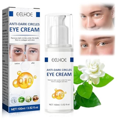 100ML Jasminsalbe für Augenringe Tränensäcke, Eye Cream, Augenringe Entfernen, Augencreme Gegen Falten und Augenringe, Augenpflege, Augencreme mit Collagen und Aloe Vera