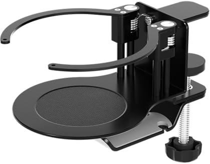 Tiardey 3-in-1 Desk Clamp Controller Stand Replaceable Cup Holder for PC Rotatable Headphone Hanger with Cable Organizer