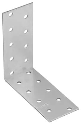 90mm x 90mm x 40mm Galvanised Perforated Angle Plate Bracket Connector for Wood 2mm Thick Steel Corner Bracket Metal L Plate Heavy Duty KM16 (Pack of 20) L07-08ABC
