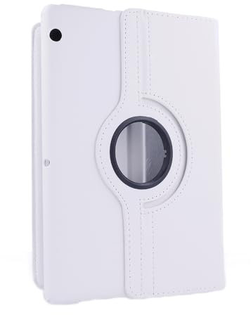 Funda Rotatoria 360° Polipiel para Huawei MEDIAPAD T3 10 9,6, Carcasa Protector, Blanca