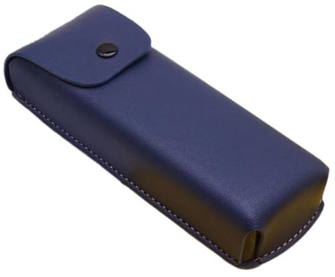 Jlobnyiun Leather Glasses Case,Anti Scratch PU Leather Soft Reading Glasses Case - Snap Button Closure Portable Glass Bag Soft Eyeglasses Sunglasses Case Reading Glasses Casefor Women Men