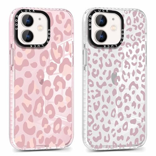 Coiwxmoi 2 Stück Transparent Handyhülle für iPhone 11 6,1 Hülle, Aesthetic Leopard Muster Durchsichtig Case Mädchen Frauen Schutzhülle, Weich Silikon TPU Bumper Stoßfeste Cover für iPhone 11,02