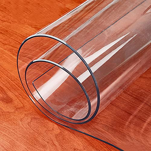 Protector de mesa de plástico transparente para cocina, comedor, lavable y fácil de limpiar, almohadilla protectora de escritorio de madera, cubierta de vinilo para mesa auxiliar, cubierta impermeable