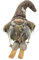 Skifahrer-Wichtel 35 cm – Rustikale Weihnachtsdeko aus Textil und Holz – Winterliche Dekofigur im skandinavischen Stil/Weihnachtsgnom (Frau)