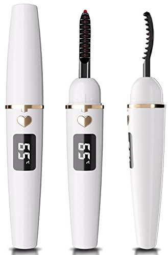 EYECURL Beheizte Wimpernzange, Beheizte Wimpernzange, Tragbare USB C Wiederaufladbare Wimpernzange, Intelligente Power Off Elektrische Wimpernzange (Bright White, X8-132MM)