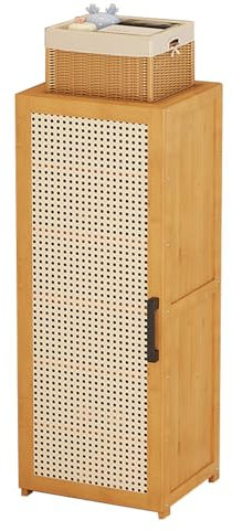 WLCNYL Scarpiera Verticale in bambù con Porta salvaspazio, portascarpe Stretto per Piccoli spazi (30×33×160cm)